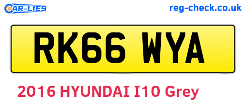 RK66WYA are the vehicle registration plates.
