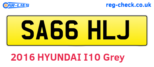 SA66HLJ are the vehicle registration plates.