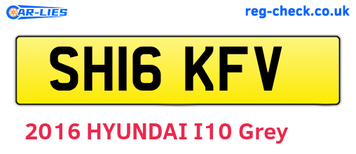 SH16KFV are the vehicle registration plates.