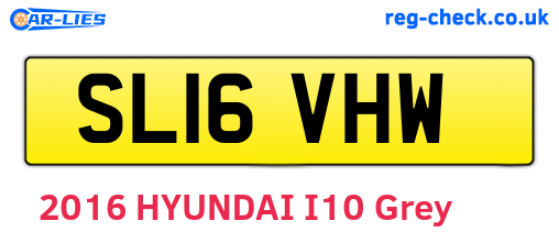 SL16VHW are the vehicle registration plates.