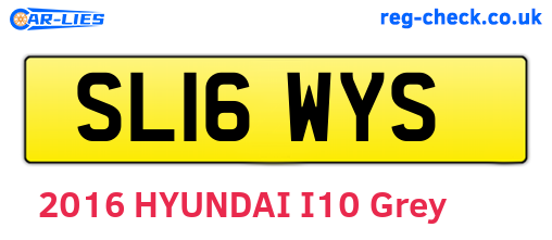 SL16WYS are the vehicle registration plates.