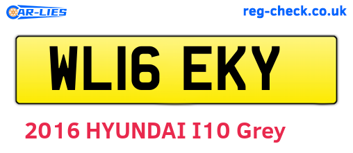 WL16EKY are the vehicle registration plates.