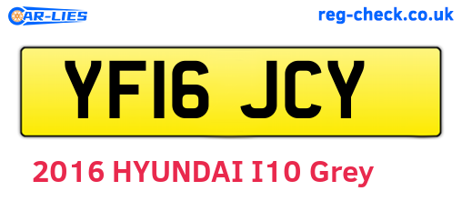 YF16JCY are the vehicle registration plates.
