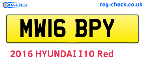 MW16BPY are the vehicle registration plates.