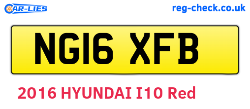 NG16XFB are the vehicle registration plates.