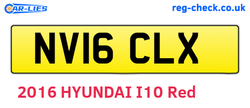 NV16CLX are the vehicle registration plates.