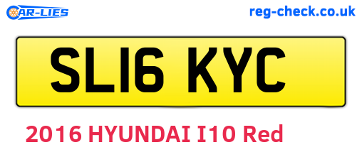 SL16KYC are the vehicle registration plates.