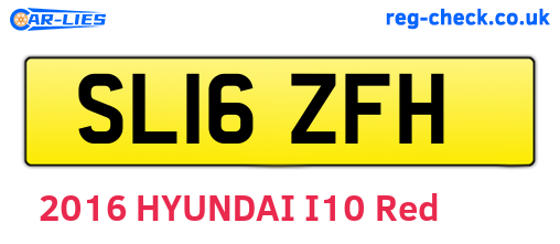 SL16ZFH are the vehicle registration plates.