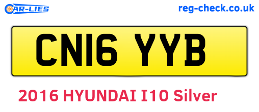 CN16YYB are the vehicle registration plates.
