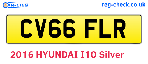 CV66FLR are the vehicle registration plates.