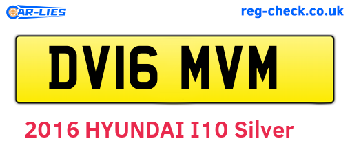 DV16MVM are the vehicle registration plates.
