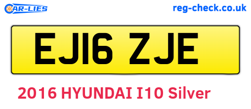 EJ16ZJE are the vehicle registration plates.