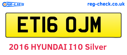 ET16OJM are the vehicle registration plates.