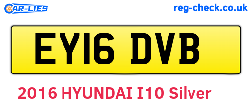 EY16DVB are the vehicle registration plates.