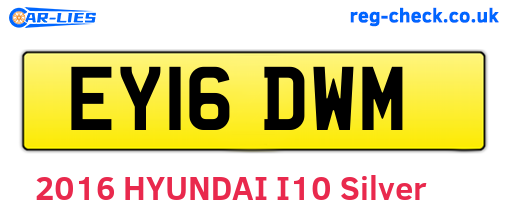 EY16DWM are the vehicle registration plates.