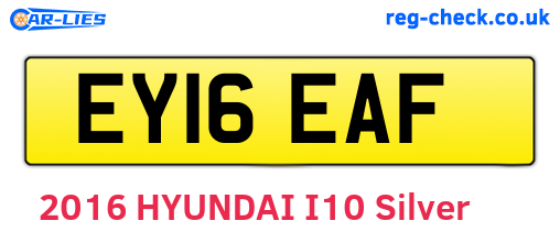 EY16EAF are the vehicle registration plates.