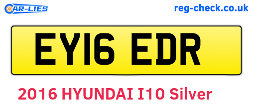 EY16EDR are the vehicle registration plates.