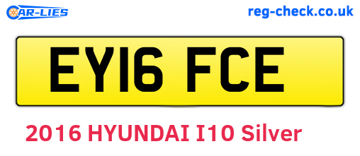 EY16FCE are the vehicle registration plates.