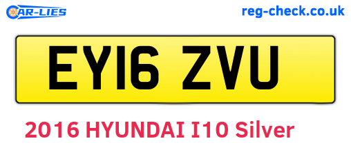 EY16ZVU are the vehicle registration plates.