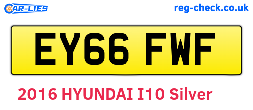 EY66FWF are the vehicle registration plates.
