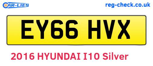 EY66HVX are the vehicle registration plates.