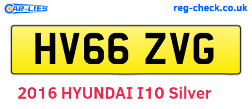 HV66ZVG are the vehicle registration plates.