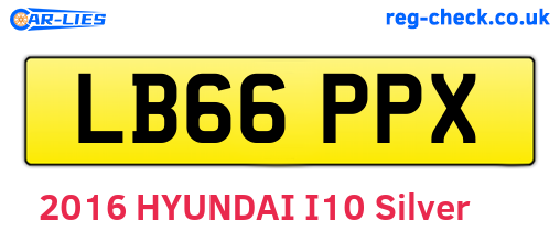 LB66PPX are the vehicle registration plates.
