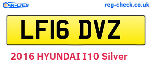 LF16DVZ are the vehicle registration plates.