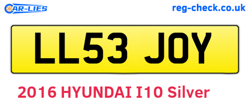 LL53JOY are the vehicle registration plates.