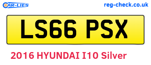 LS66PSX are the vehicle registration plates.