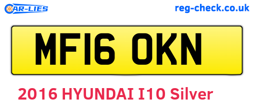 MF16OKN are the vehicle registration plates.