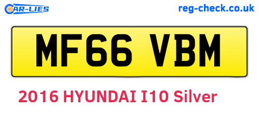 MF66VBM are the vehicle registration plates.