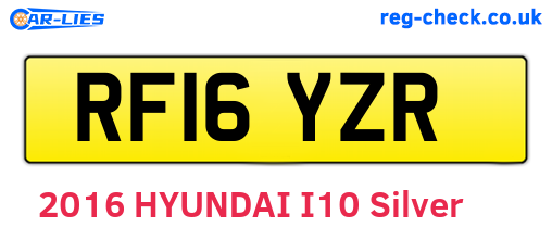 RF16YZR are the vehicle registration plates.