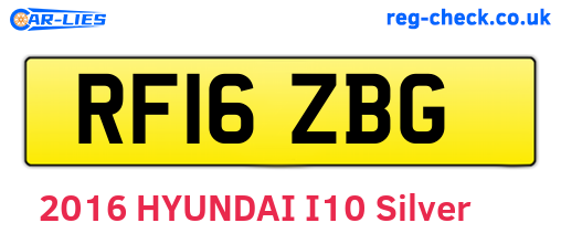 RF16ZBG are the vehicle registration plates.