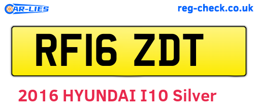 RF16ZDT are the vehicle registration plates.