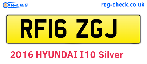 RF16ZGJ are the vehicle registration plates.