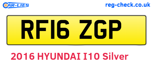 RF16ZGP are the vehicle registration plates.