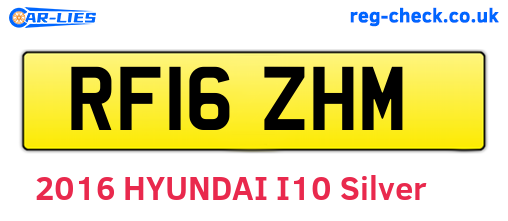 RF16ZHM are the vehicle registration plates.