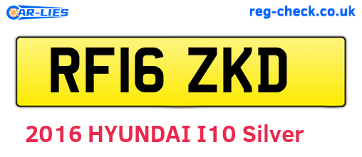 RF16ZKD are the vehicle registration plates.