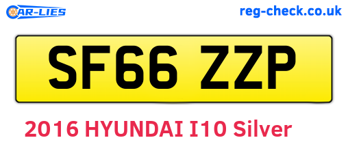 SF66ZZP are the vehicle registration plates.