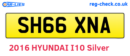 SH66XNA are the vehicle registration plates.