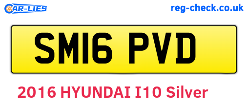 SM16PVD are the vehicle registration plates.