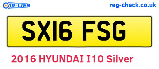 SX16FSG are the vehicle registration plates.