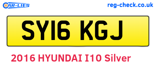 SY16KGJ are the vehicle registration plates.