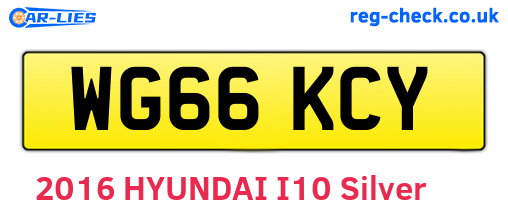 WG66KCY are the vehicle registration plates.