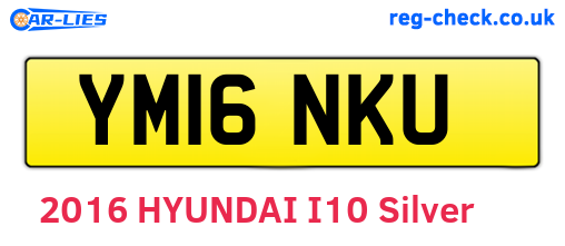 YM16NKU are the vehicle registration plates.