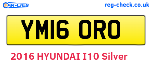 YM16ORO are the vehicle registration plates.