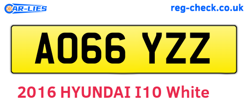 AO66YZZ are the vehicle registration plates.