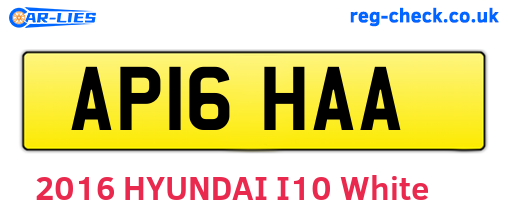 AP16HAA are the vehicle registration plates.