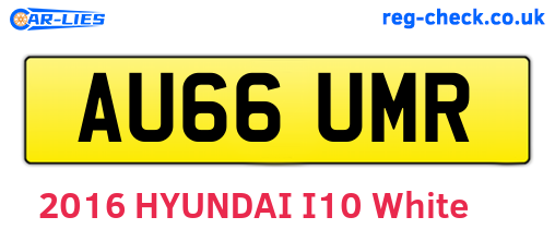 AU66UMR are the vehicle registration plates.
